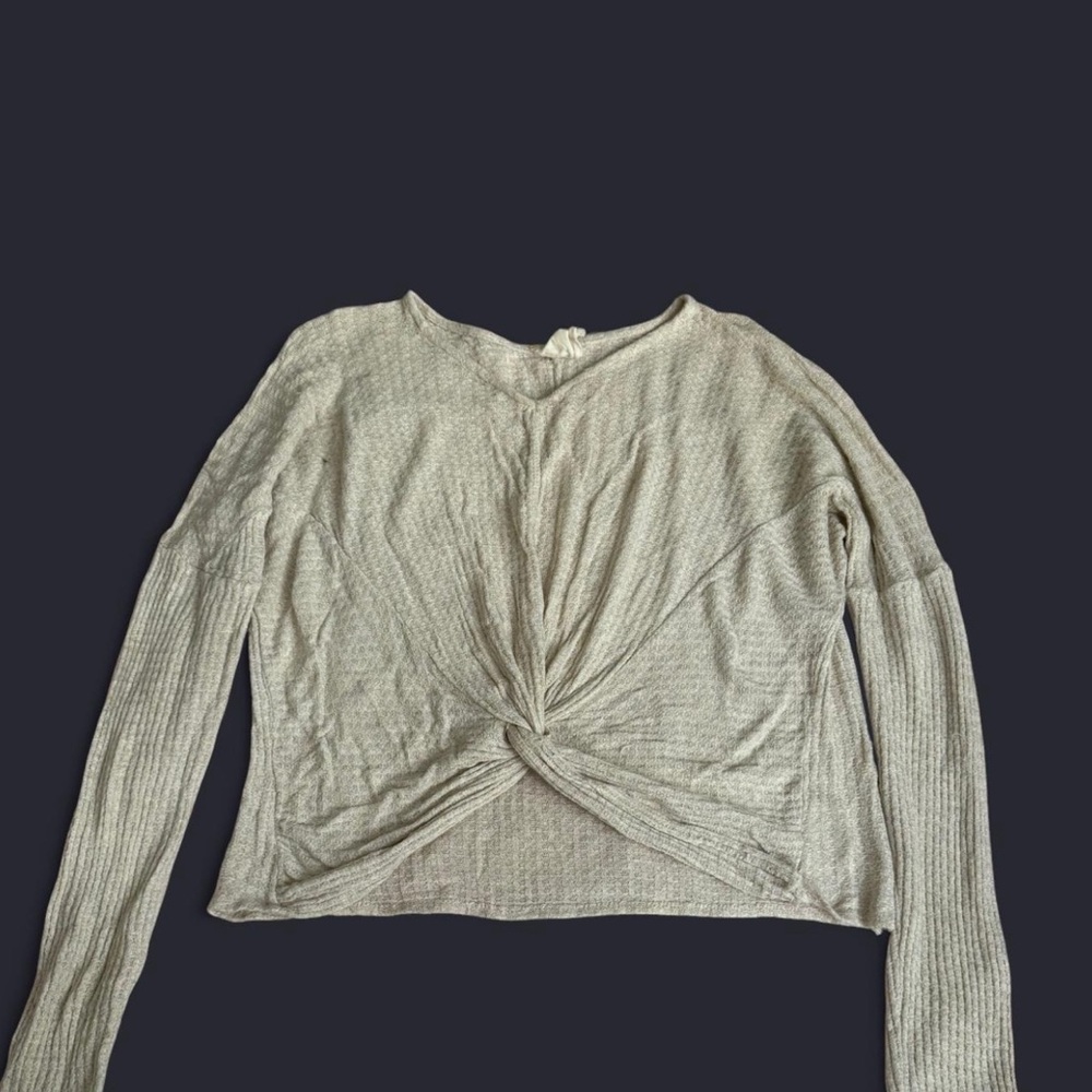 Harper Cream Twist-Front Blouse